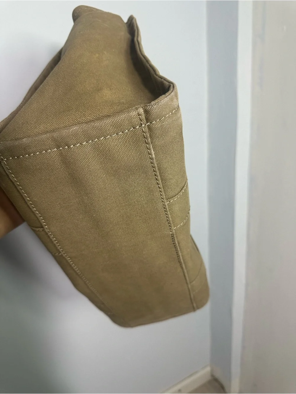 Marc Jacobs Olive Green Canvas Tote with White Logo